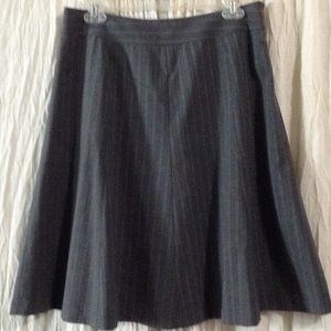 Pin striped flaired skirt
